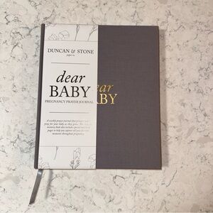 NWT Dear Baby: A Pregnancy Prayer Journal Grey by Duncan and Stone Paper Co
